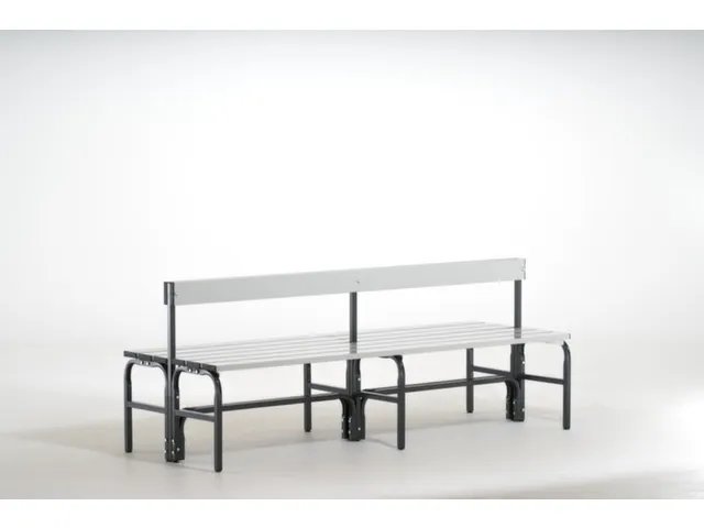 dubbele zitbank,HxLxD 770x2000x725mm,alu. lijsten,frame staal RAL7016