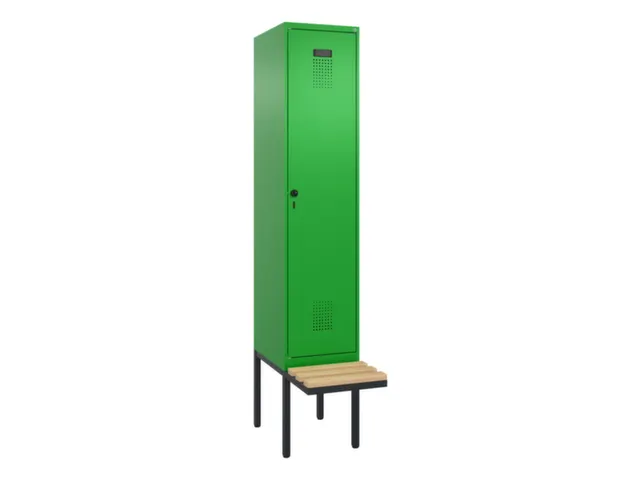 locker met bank,voor scheiding van kleding,HxBxD 2120x400x815mm,1vak