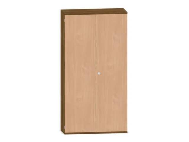 Armoire De Bureau Finition Corps Noyer Finition Face Avant Hêtre