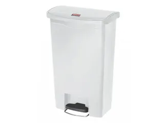 Pedaalemmer Slim Jim Step On Front Kunststof 50 Liter Wit - 1