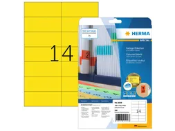 HERMA 5058 Verwijderbare etiketten A4 105x42,3mm Geel 280 stuks