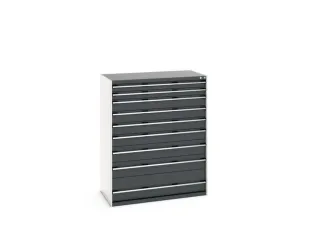 ladekast HxBxD 1600x1300x750mm 9laden RAL7035 front RAL7016 - 8