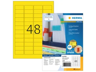 HERMA 4544 Gekleurde etiketten A4 45,7x21,2mm Geel 4800 stuks - 1