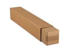 Verzendkoker Vierkant Telescoop 120x120x750/1450mm Bruin Bodem