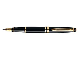 Vulpen Waterman Expert Black lacquer GT Medium Blauwe inkt