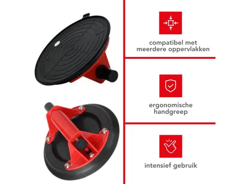 Professionele Zuignap met vacuümpomp max. 120 kg