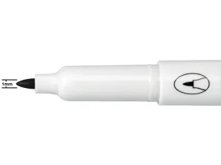 Viltstift Nobo whiteboard Glide fijn zwart 1mm 4st - 4
