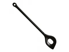 Waca Kooklepel met gat 31cm Kunststof zwart met ophangoog