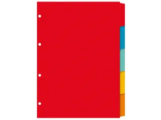 Tabbladen Kangaro A4 4-gaats PE405 5-delig assorti karton - 1