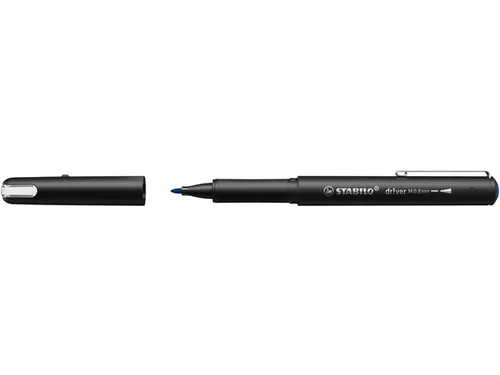 Fineliner STABILO dr!ver medium punt 0.8 mm Blauw