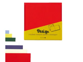 Dubbele kaart Papyrus Envelpack Design vierkant 140x140mm ivoor 894440 - 2