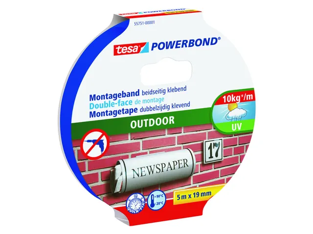 Ruban de montage Tesa 55751 Outdoor 19mmx5m transparent