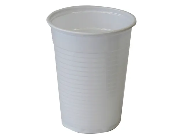Beker kunststof 180ml wit 100 stuks