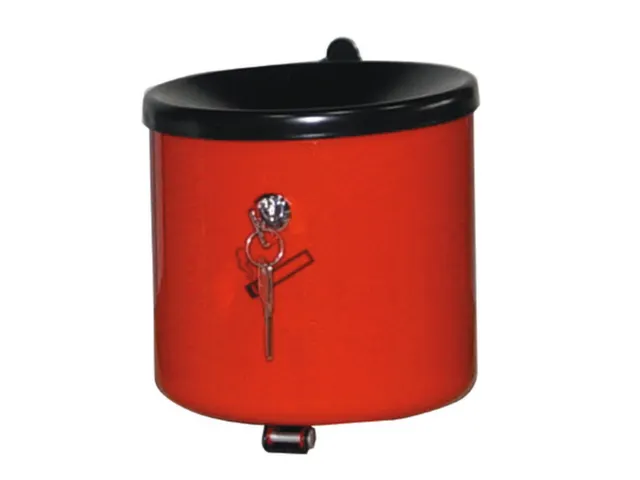 Veiligheidswandasbak Rood 2.4 liter 145x150mm Kantelbaar Cilinderslot