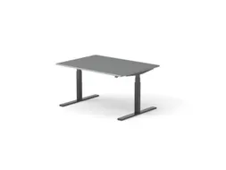 Elektrisch ihv bureau,HxBxD 650-1310x1400x1000mm,blad donkergrijs