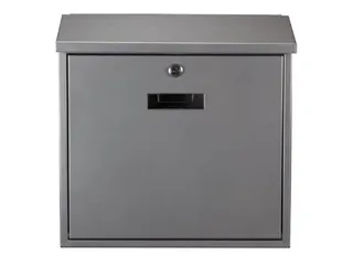 Brievenbus Monaco Zilver, naamplaatje, 2 sleutels, 36.8x36.5x10cm - 3