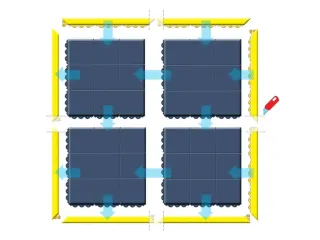 antivermoeidheidsmat,kliksysteem,ESD,HxLxB 19x910x910mm,rubber,geruwd - 5