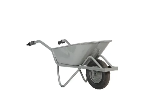 kruiwagen,80l,HxBxD 620x590x1450mm,staal-bak,grijs,staal,lucht-banden