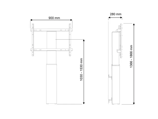 Neomounts Elektrisch Verstelbare Vloerstandaard Zilver