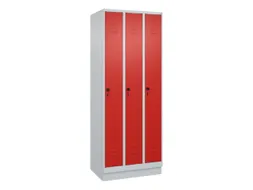 locker,HxBxD 1950x750x500mm,3vak,vak B 250mm,draaigrendel,sokkel