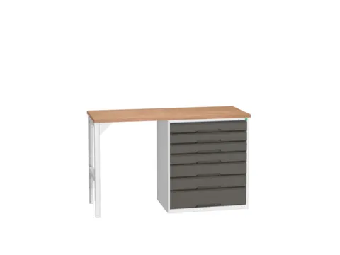 werkbank,HxBxD 930x1500x600mm,multiplexblad,2voeten/1container