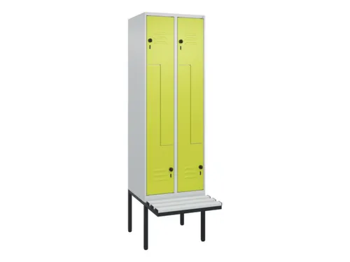 Z-garderobekast,HxBxD 2120x600x815mm,2vak,vak B 300mm,draaigrendel