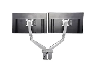 Monitor arm voor 2 schermen - bureausteun - met geïntegreerde 2-poort - 8