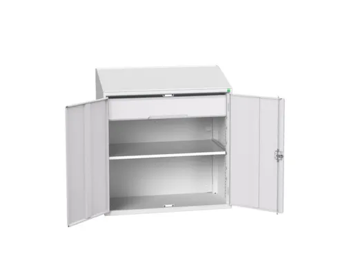 lessenaarkast 1130x1050x550mm legbord en lade RAL7035
