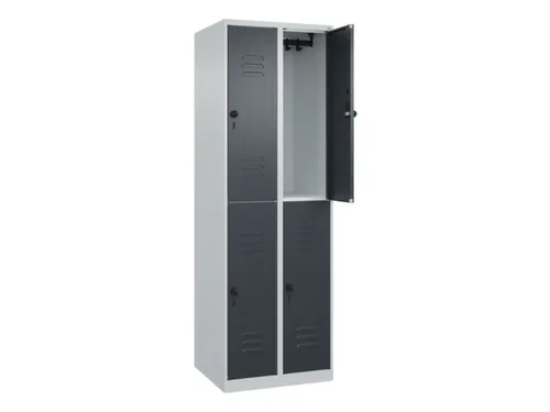 dubbeldekse locker,HxBxD 1850x600x500mm,2x2vak.,vak B 300mm