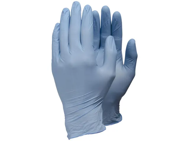 Tegera 84301 nitril wegwerphandschoenen, blauw, maat 7, per 10 paar