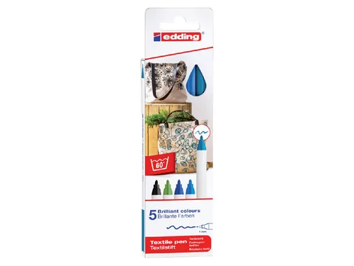 Viltstift edding 4600 textiel rond 1mm koel assorti