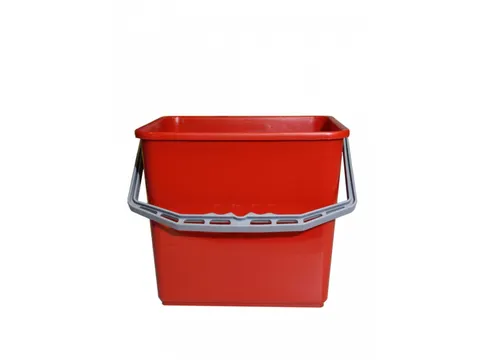 Emmer kunststof rood rechthoek 6 liter