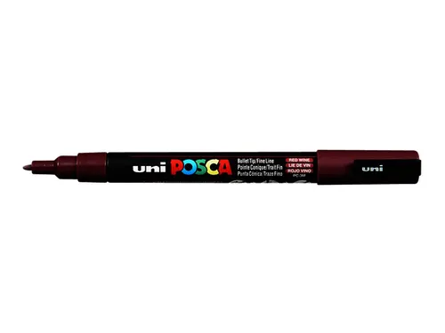 Verfstift Posca PC3M Fijne punt 0,9-1,3mm Wijnrood