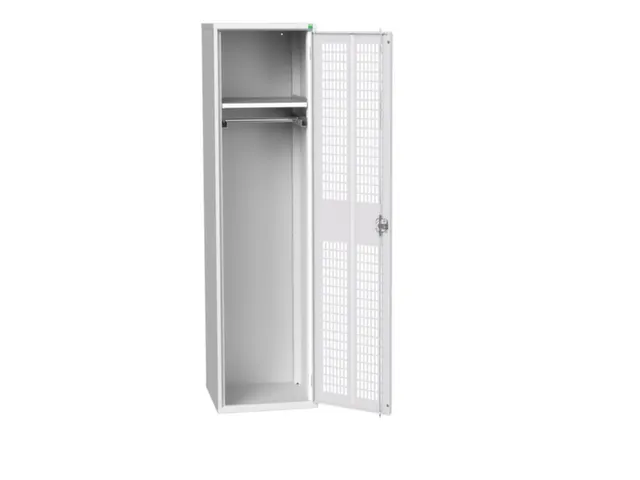 Lockerkast 2000x525x550mm 1 vak, ventilatiedeur, RAL7035