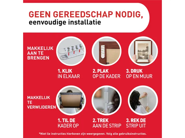 Bevestigingsstrip Command groot klik vast 7,2kg zwart