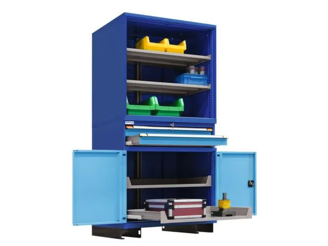 combikast,HxBxD 2100x1005x695mm,4xStalen bodem,2lade(n),key lock