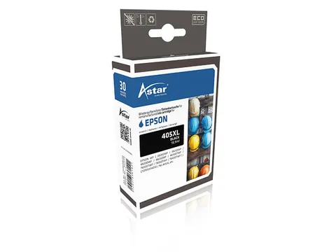 Astar Epson 405XL WF inkt Zwart HC Rebuilt 1100 pagina's 18.9ml