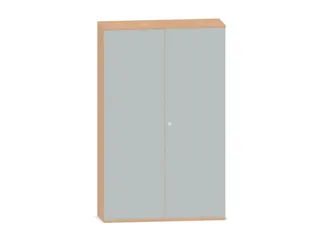 Kantoorkast 1920x1000x430mm Decor Romp Beuken Decor Front Lichtgrijs - 1