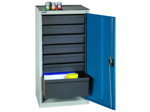 Gereedschapskast Hxbxd 1000x500x500mm 7laden Ral7035 Front Ral5010