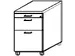 Caisson Mobile Hxlxp 570X430X600Mm 1Tiroir Plumier 1Tiroir Normal