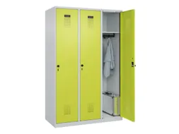 locker,HxBxD 1850x1200x500mm,3vak,vak B 400mm,draaigrendel