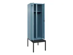 locker met bank,voor scheiding van kleding,HxBxD 2120x600x815mm,2vak