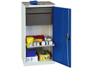 Gereedschapskast 1000x500x500mm 1legbord 2laden Ral7035 Front Ral5010 - 1