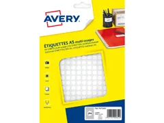 PET08W verpakking met markeringspunten - diameter 8 mm - A5-vel - Wit