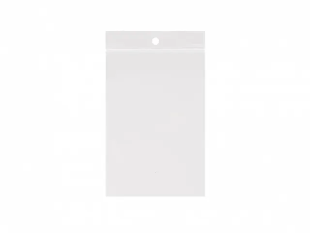 Gripsealzak 300x400mm Transparant 50 micron ldpe 5mm ophanggat