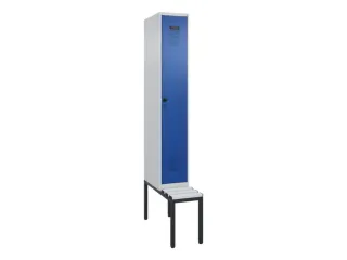 locker met bank,voor scheiding van kleding,HxBxD 2120x300x815mm,1vak - 2