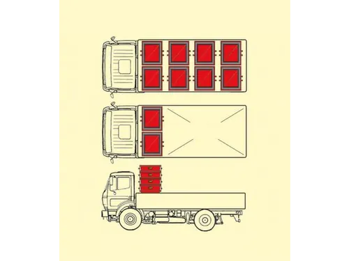 Universele Stortgoedbak Rood Heftruck Kraantraverse 955x1040x1200mm
