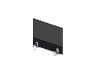 opzetpaneel bureau aanbouw zijkant CC-zwart BN8010-antraciet 600mm - 1