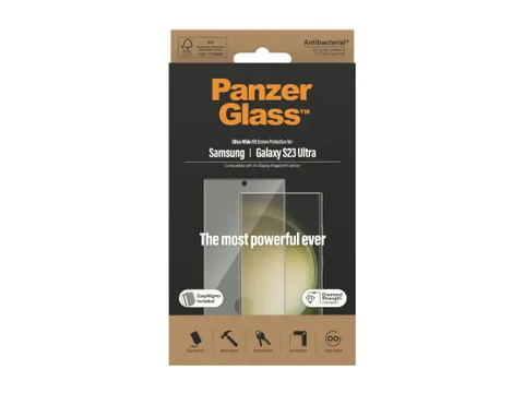 PanzerGlass Screen Protector Samsung Galaxy S23 Ultra | Ultra-Wide