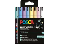 Posca PC1MC Paintmarker Extra Fijne punt 8 stuks pastelkleuren Assorti
